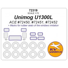 1/72 Unimog U1300L Masking for Ace #72450/72451/72452