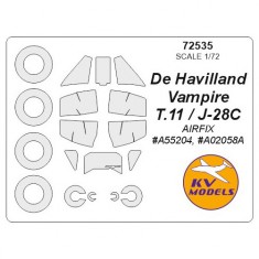 1/72 De Havilland Vampire T.11/J-28C Masking for Airfix #A55204, #A02058A