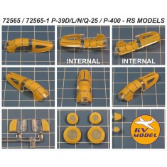 1/72 P-39 Airacobra Double-Sided Mask Set (Wheels Mask Incl.) for RS Models Kits