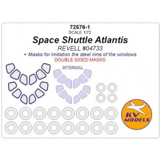 1/72 Space Shuttle Atlantis Paint Masking for Revell #04733 (Double-sided)