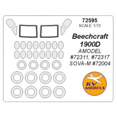 1/72 Beechcraft 1900D Masking for Amodel #72311, #72317/Sova-M #72004