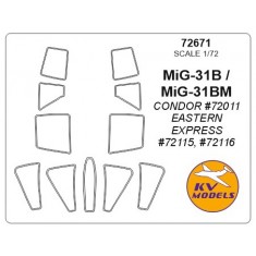 1/72 MiG-31B/MiG-31BM Masking for Condor #72011/Eastern Express #72115, #72116