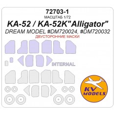 1/72 Ka-52 Alligator Double-Sided Mask Set (Wheels Mask Incl.) for Dream Model Kits