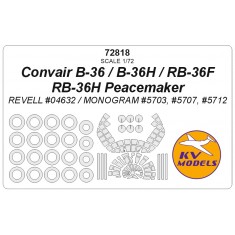 1/72 Convair B-36/B-36H/Rb-36F/Rb-36H Peacemaker Masking for Revell #04632/5703/5707/5712