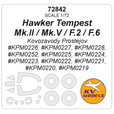1/72 Hawker Tempest Mk.II/Mk.V/F.2/F.6 Masks for Kovozavody Prostejov