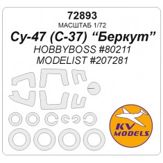 1/72 Su-47 Berkut Mask Set (Wheels Mask Incl.) for HobbyBoss/Modelist Kits