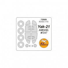 1/72 Yak-21 Masking for Amodel #7247