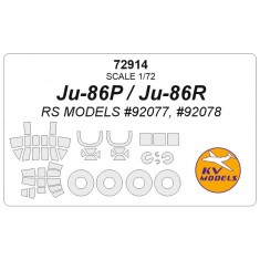 1/72 Ju-86P/R Paint Masking for RS MODELS #92077 #92078