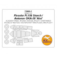 1/72 Fieseler Fi.156 Storch/Antonov OKA-38 'Aist' Masking for Academy/Amodel/Smer