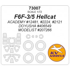 1/72 F6F Hellcat Mask Set (Wheels Mask Incl.) for Academy Kits