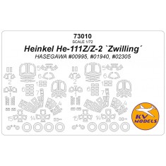 1/72 He111Z Zwilling Mask Set (Wheels Mask Incl.) for Hasegawa Kits