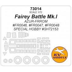 1/72 Fairey Battle Mask Set (Wheels Mask Incl.) for Special Hobby Kits