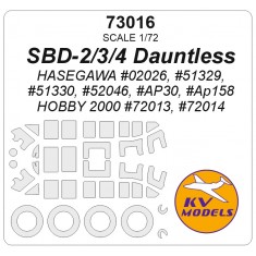 1/72 SBD Dauntless Mask Set (Wheels Mask Incl.) for Hasegawa Kits
