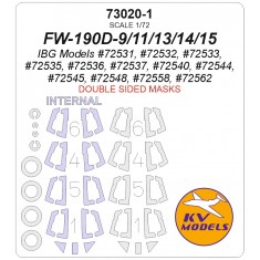 1/72 Fw190D Series Double-Sided Mask Set (Wheels Mask Incl.) for IBG Kits