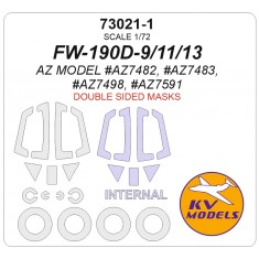 1/72 Fw190D Double-Sided Mask Set (Wheels Mask Incl.) for AZ Model Kits