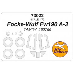 1/72 Fw190A-3 Mask Set (Wheels Mask Incl.) for Tamiya Kits