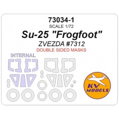 1/72 Su-25 Frogfoot Double-sided Canopies and Wheel Masks for Zvezda #7312