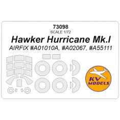 1/72 Hawker Hurricane Mk.I Masking for Airfix #A01010A/A02067/A55111
