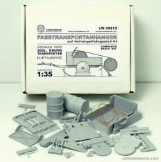 1/35 Luftwaffe Steel Drums Transporter Trailer Fasstransportanhanger A1