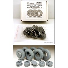 1/35 Mercedes L4500A Wheels for Zvezda kits (4x4 Full-Drive, Dunlop Pattern)