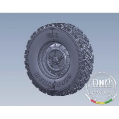 1/35 Land Rover Defender XD Wolf WMIK Weighted Wheels (Aggressive Tread Pattern)