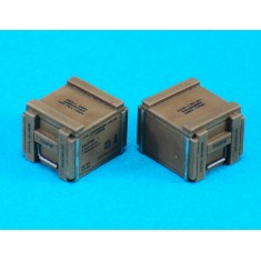 1/35 WWII 210rd Cal.50 Wooden Ammo Crates Set with Decals