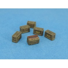 1/35 WWII 50 CAL Ammo Box set (Closed x27, Openx3, Ammo Beltx3, Decal)