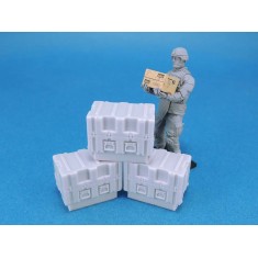 1/35 Medical Box Type 6 set (6pcs, each: 23.8x15.1x14.8 mm)