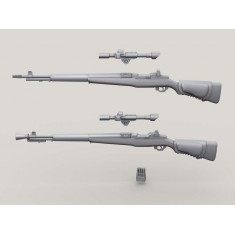 1/35 M1D Sniper Garand set (3x Basic M1D, 2x Flash Hider Version w/5x M84 Scopes)