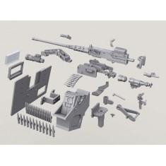 1/35 M2A1 QCB HMG on SAG Shield Mount (Window Version)