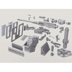 1/35 M3D Dragon HMG on Universal HG Pedestal Mount w/Transparent Gun Shield