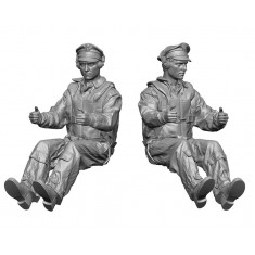 1/144 WWII US Bomber Pilot and Co-pilot set (4 Figures: 2 Pilots, 2 Co-pilots)
