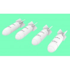 1/72 BINC 400 Incendiary Bomb (4pcs) for MB326, MB339, G.91 Gina, Alpha Jet, Mirage