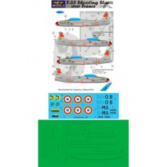 1/48 T-33 Shooting Star over France 2 Decal Options for Academy/Hobbycraft kit