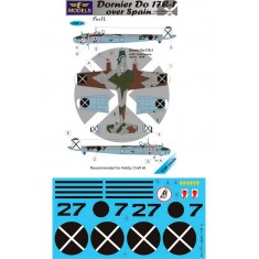 1/48 Dornier Do17E-1 over Spain II. 1 Decal Option for Hobby Craft kit