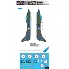 1/48 G.91R Gina for Greek service Decal for Italeri/Heller/Ocidental kit