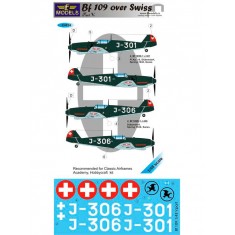 1/48 Bf 109 over Swiss V. Decal for Classic Airframes/Academy/Hobbycraft kit