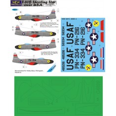 1/48 F-80B Shooting Star over USA Decal for Academy, Monogram, Revell kit