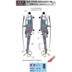 1/72 SA 319B Alouette III Chilean service Decal for LF Models