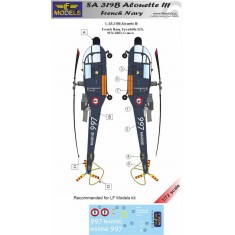 1/72 SA 319B Alouette III French Navy Decal for LF Models