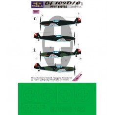 1/32 Bf 109D/E over Swiss Mask (2 marking ops) for Eduard/Hasegawa/Trumpeter