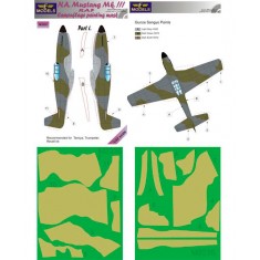 1/32 N.A. Mustang Mk.III RAF pt.I Camo Mask for Tamiya/Trumpeter/Revell