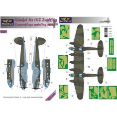 1/32 Heinkel He 111Z Zwilling Camo Mask for Revell/kit + Large Scale Conversion Models