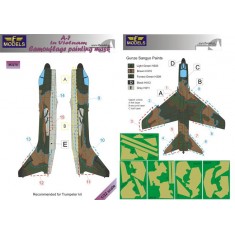 1/32 Vought A-7 Corsair II in Vietnam Camouflage painting mask for Trumpeter.