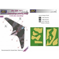 1/32 Ho 229 Camouflage Painting Mask Part 3. Grey 2-Colour Camo for Zoukei Mura/Takom