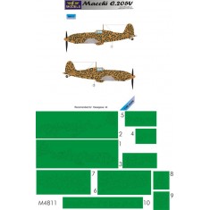 1/48 Macchi MC.205V Camouflage painting masks for Hasegawa kit