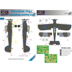 1/48 Swordfish Mk.I Camouflage Painting Mask for Tamiya kit