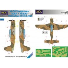 1/48 A-35 RAF / RAAF Camouflage Painting Mask for AZ Model, DORA Wings kit.