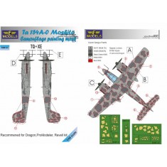 1/48 Ta 154A-0 Moskito Camouflage Painting Mask for Dragon/Promodeler/Revell (TQ+XE) kit