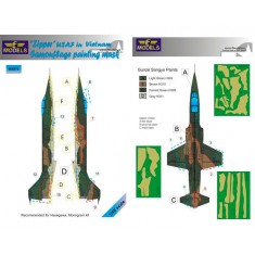 1/48 F-104C Starfighter USAF in Vietnam Camo Mask for Hasegawa/Monogram